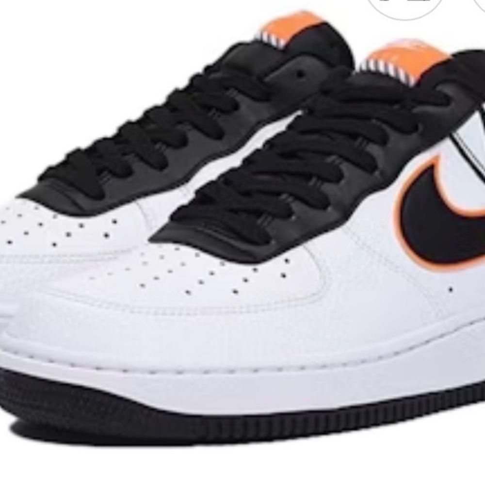 Nike Air Force 1 Low White Black Orange 823511-104 SZ 10